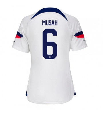 forente stater Yunus Musah #6 Hjemmedrakt Kvinner VM 2022 Kortermet